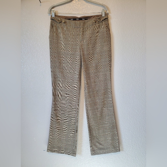 💚5/$25 Mossimo Plaid Neutral Trouser Dress Pants Size 2 - Picture 2 of 8